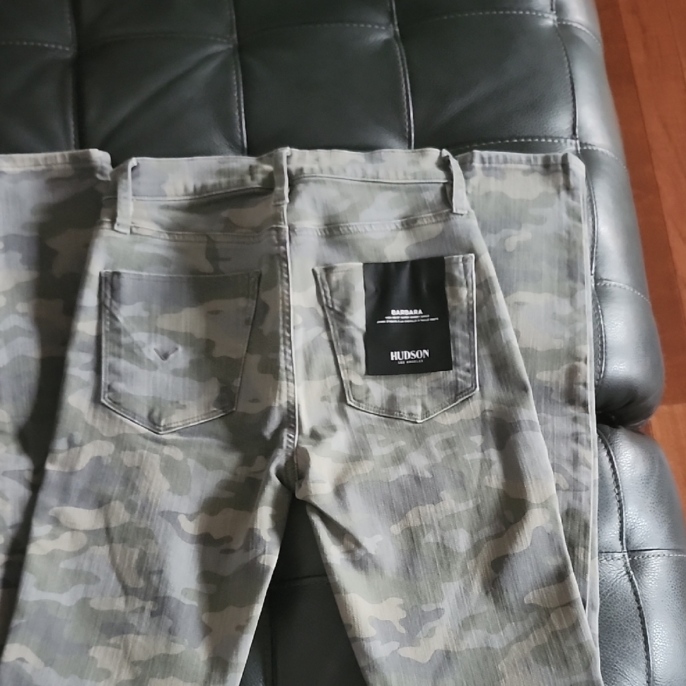Hudson Jeans Gray and Green Cargo Pants